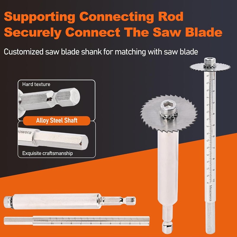 Meaowera PVC Pipe Internal Cutter Set – 360° Rotating Cutting Tool with Adjustable Depth Gauge, 5 Blades & 2 Mandrels, Portable PVC/ABS Pipe Cutter for Internal Cutting - Image 4